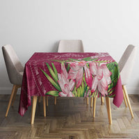 Fiji Adi Cakobau School Personalised Tablecloth Masi Tapa Mix Plumeria LT7 - Polynesian Pride