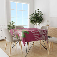 Fiji Adi Cakobau School Personalised Tablecloth Masi Tapa Mix Plumeria LT7 - Polynesian Pride