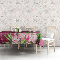 Fiji Adi Cakobau School Personalised Tablecloth Masi Tapa Mix Plumeria LT7 - Polynesian Pride