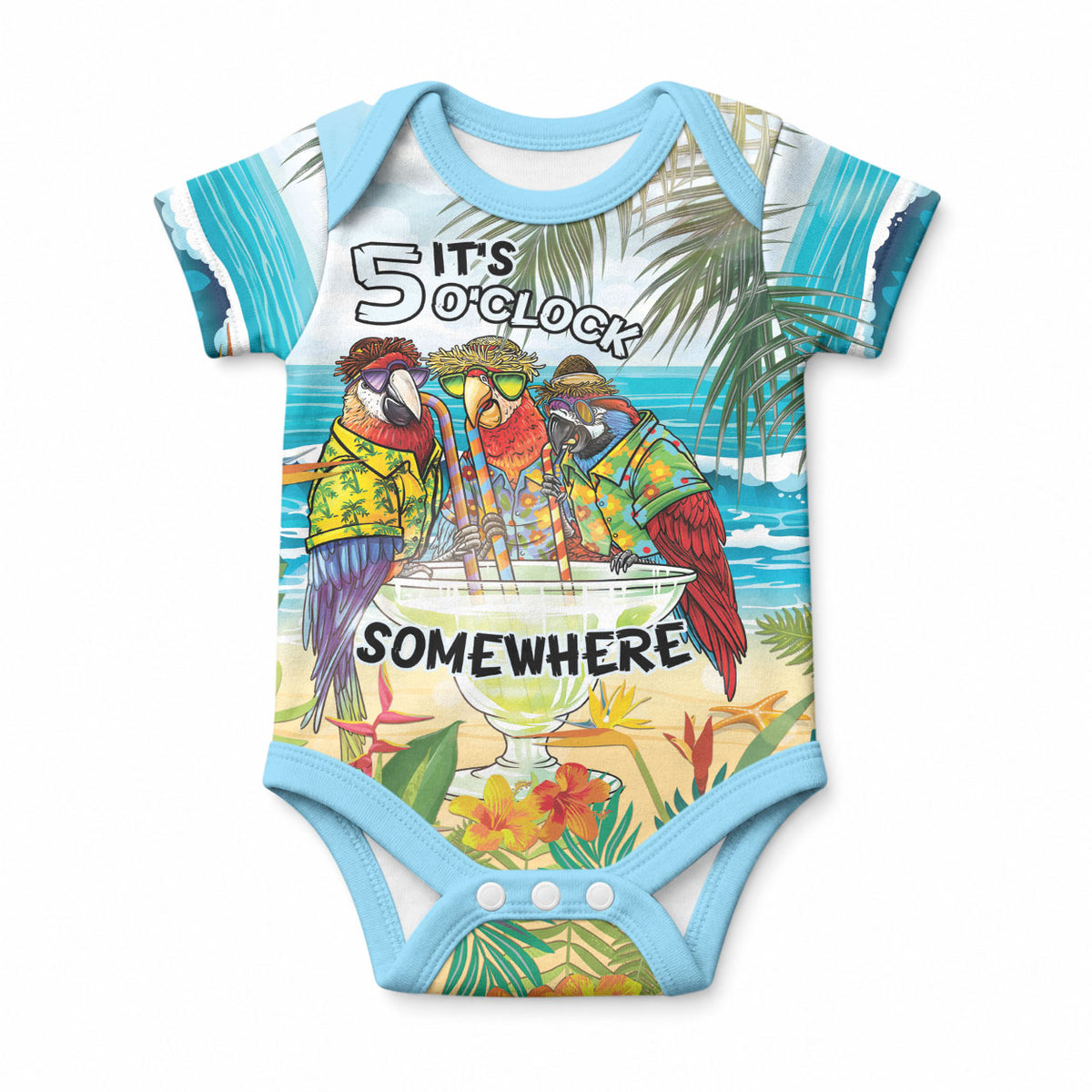 It's 5 o'clock Somewhere Baby Onesie Beach Party
