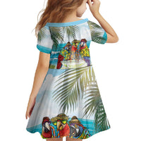 It's 5 o'clock Somewhere Family Matching Long Sleeve Bodycon Dress and Hawaiian Shirt Beach Party - Polynesian Pride