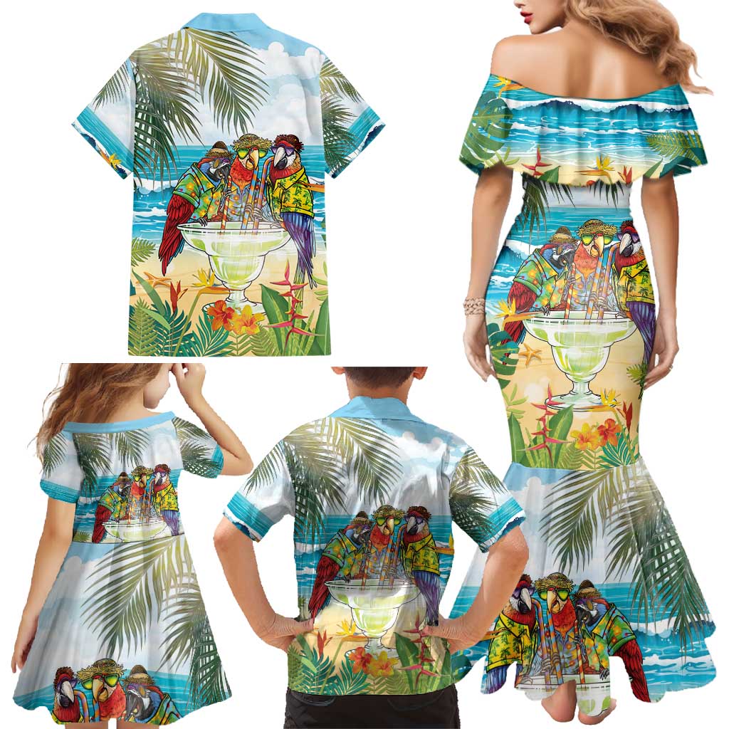 It's 5 o'clock Somewhere Family Matching Mermaid Dress and Hawaiian Shirt Beach Party LT7 - Polynesian Pride