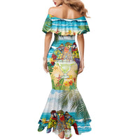 It's 5 o'clock Somewhere Family Matching Mermaid Dress and Hawaiian Shirt Beach Party LT7 - Polynesian Pride