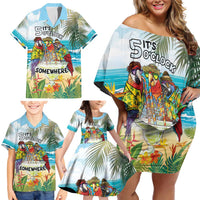 It's 5 o'clock Somewhere Family Matching Off Shoulder Short Dress and Hawaiian Shirt Beach Party LT7 - Polynesian Pride