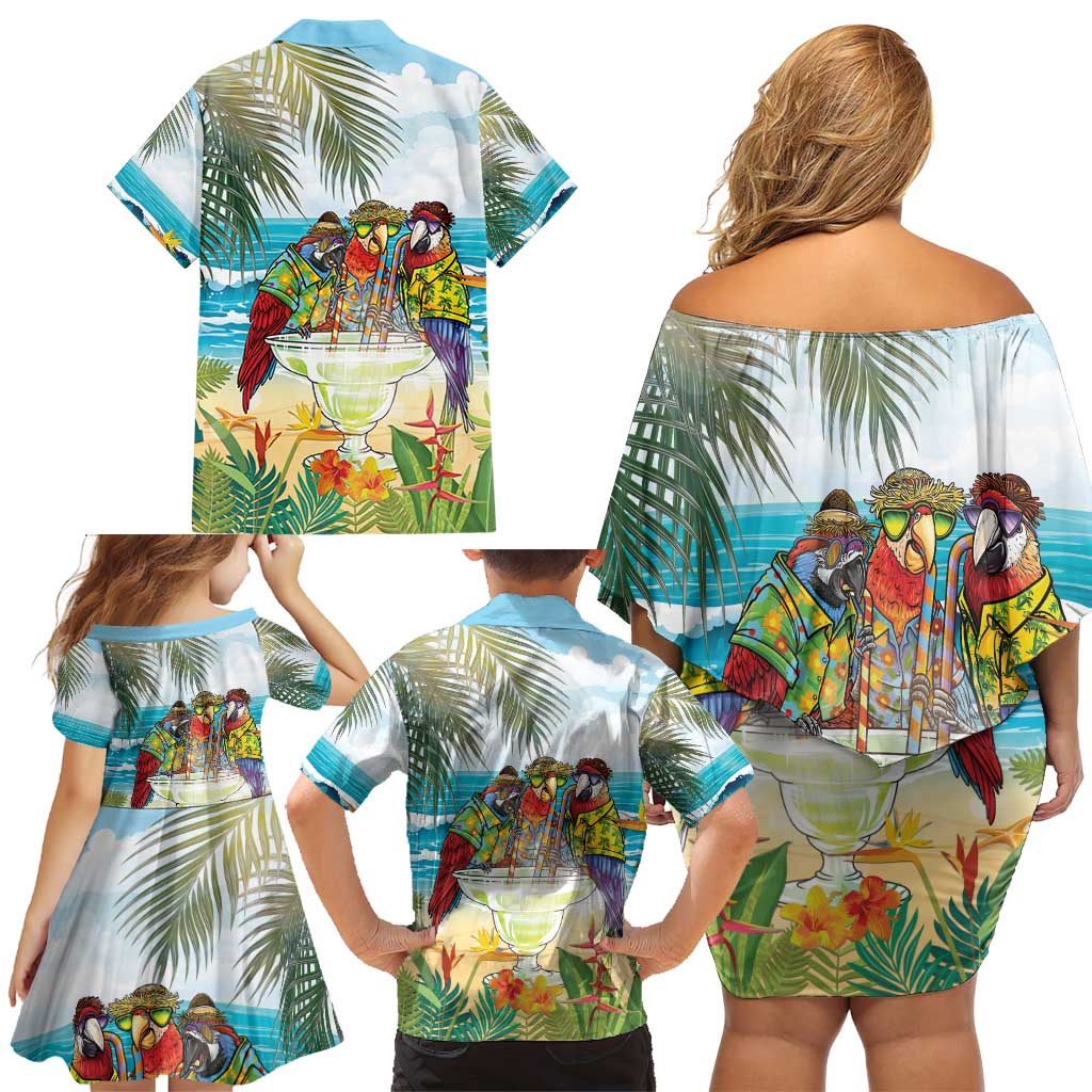 It's 5 o'clock Somewhere Family Matching Off Shoulder Short Dress and Hawaiian Shirt Beach Party LT7 - Polynesian Pride