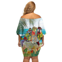 It's 5 o'clock Somewhere Family Matching Off Shoulder Short Dress and Hawaiian Shirt Beach Party LT7 - Polynesian Pride