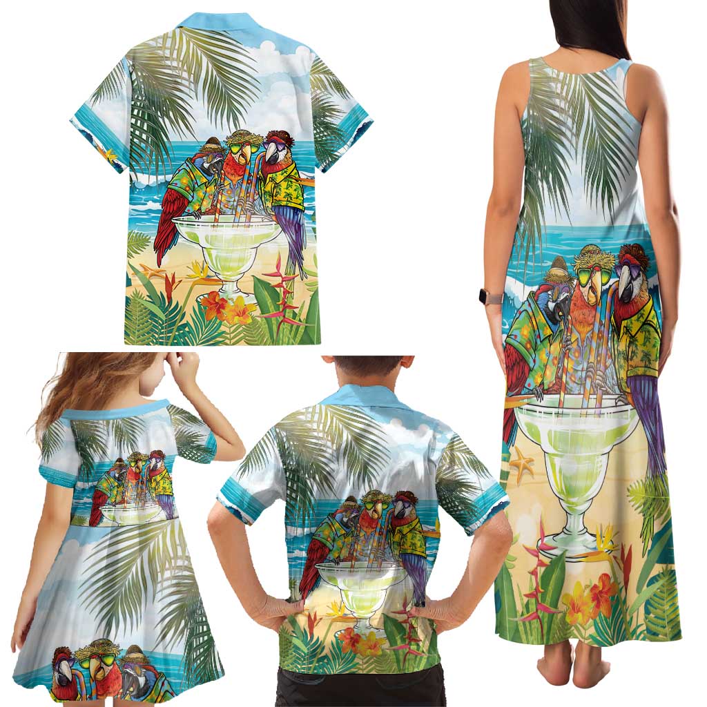 It's 5 o'clock Somewhere Family Matching Tank Maxi Dress and Hawaiian Shirt Beach Party LT7 - Polynesian Pride