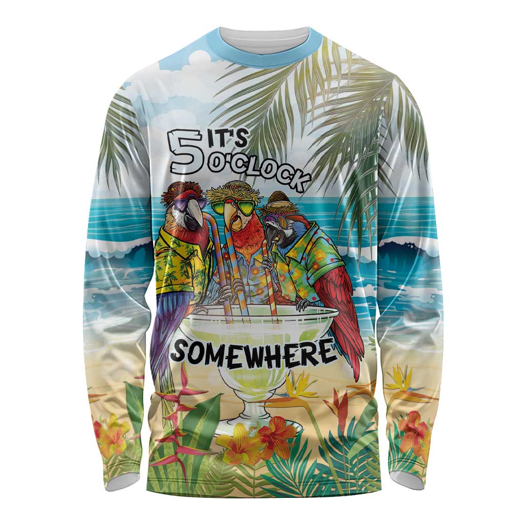 It's 5 o'clock Somewhere Long Sleeve Shirt Beach Party - Polynesian Pride