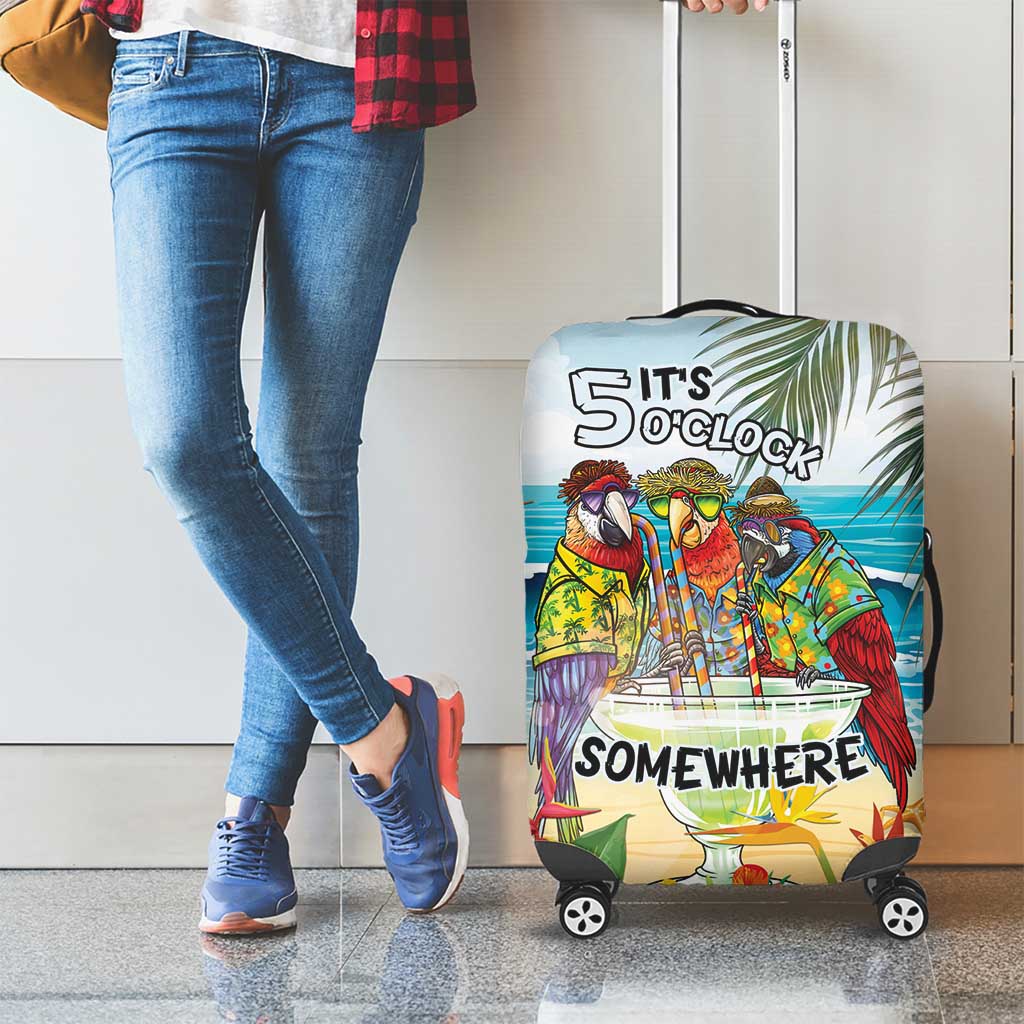 It's 5 o'clock Somewhere Luggage Cover Beach Party - Polynesian Pride