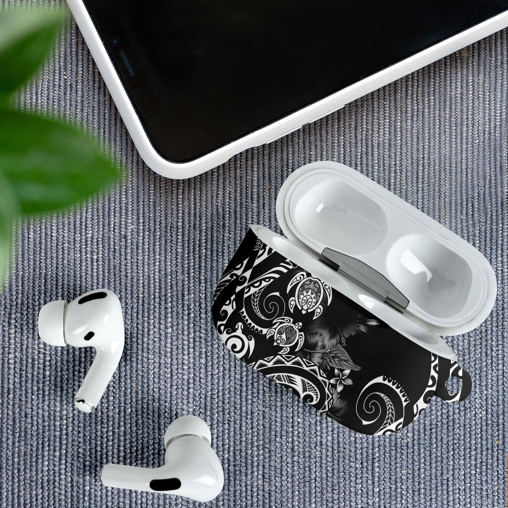 Aloha Hawaii Turtles Floral AirPods Case Obsidian Glaze