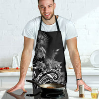 Aloha Hawaii Turtles Floral Apron Obsidian Glaze