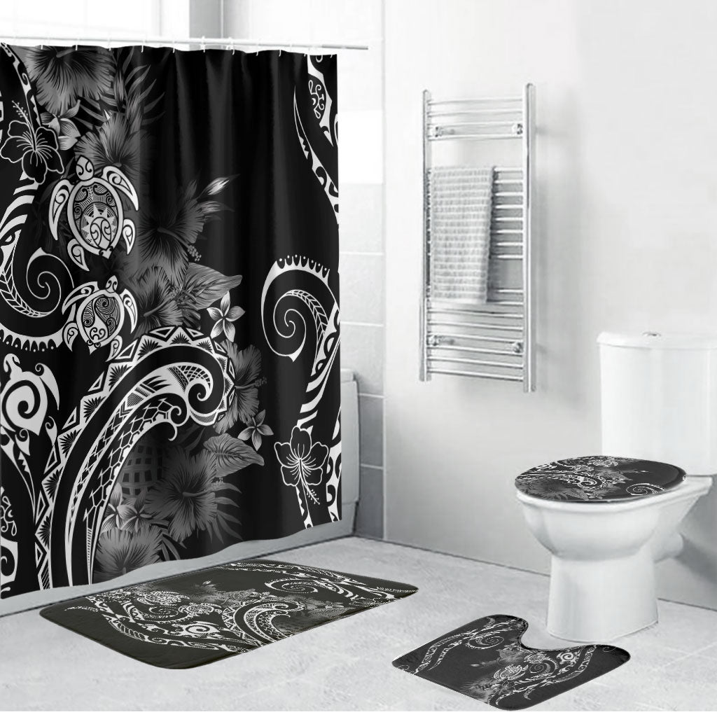 Aloha Hawaii Turtles Floral Bathroom Set Obsidian Glaze