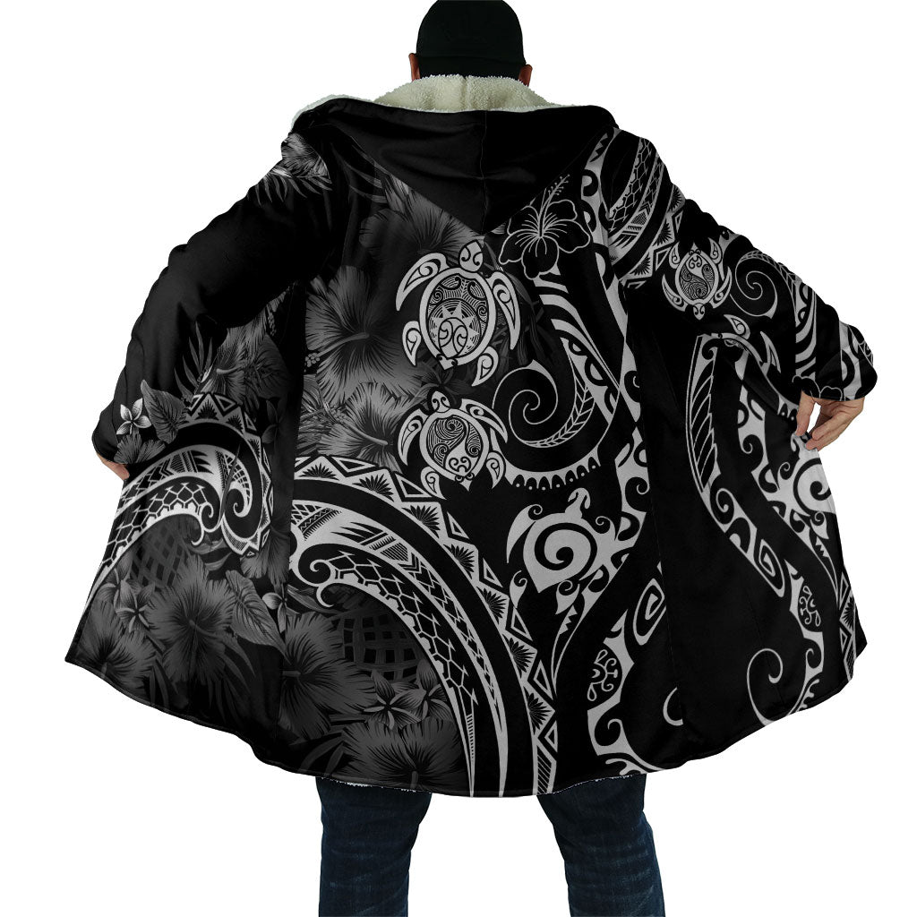 Aloha Hawaii Turtles Floral Cloak Obsidian Glaze