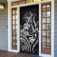 Aloha Hawaii Turtles Floral Door Cover Obsidian Glaze