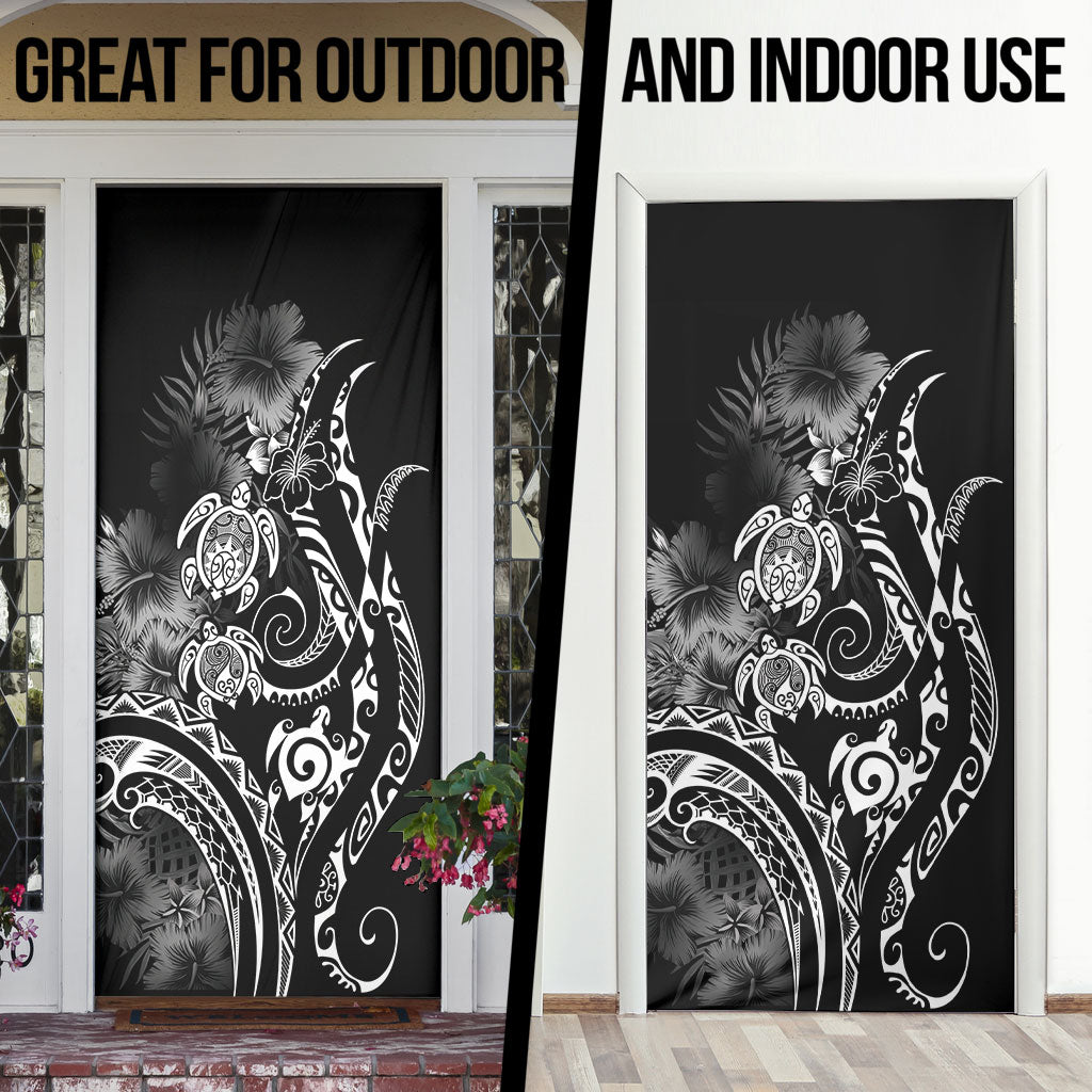 Aloha Hawaii Turtles Floral Door Cover Obsidian Glaze