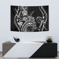 Aloha Hawaii Turtles Floral Tapestry Obsidian Glaze