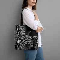 Aloha Hawaii Turtles Floral Tote Bag Obsidian Glaze