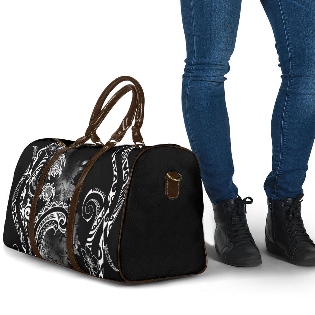 Aloha Hawaii Turtles Floral Travel Bag Obsidian Glaze