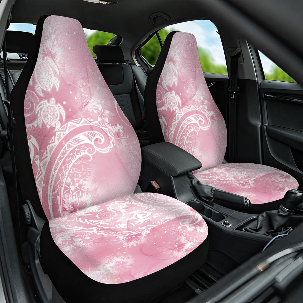 Aloha Hawaii Turtles Floral Car Seat Cover Pink Marbles Glaze LT7 One Size Pink - Polynesian Pride
