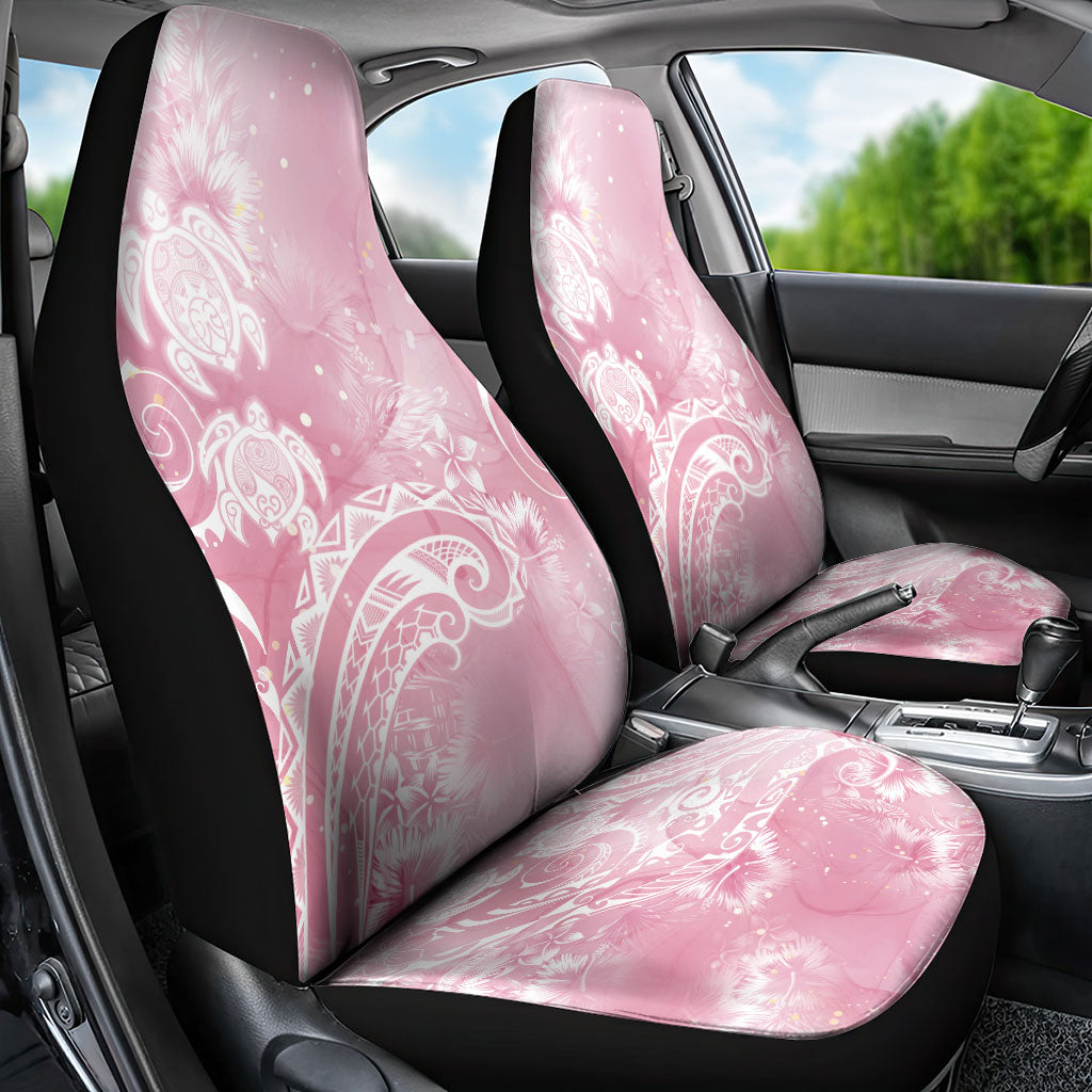 Aloha Hawaii Turtles Floral Car Seat Cover Pink Marbles Glaze
