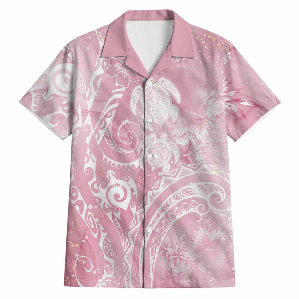 Aloha Hawaii Turtles Floral Hawaiian Shirt Pink Marbles Glaze LT7 Pink - Polynesian Pride