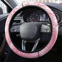 Aloha Hawaii Turtles Floral Steering Wheel Cover Pink Marbles Glaze