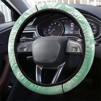 Aloha Hawaii Turtles Floral Steering Wheel Cover Seafoam Marbles Glaze