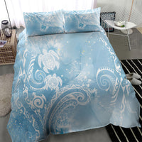 Aloha Hawaii Turtles Floral Bedding Set Aqua Marbles Glaze