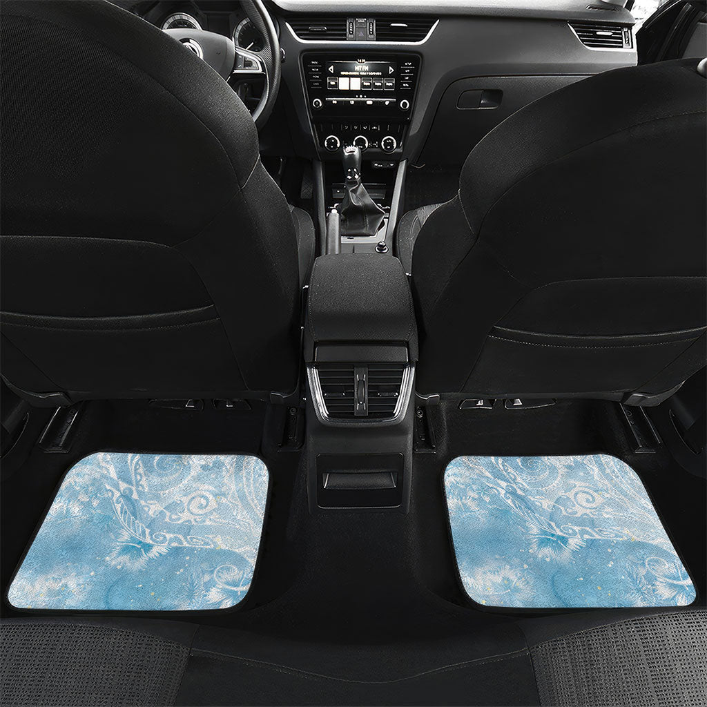 Aloha Hawaii Turtles Floral Car Mats Aqua Marbles Glaze