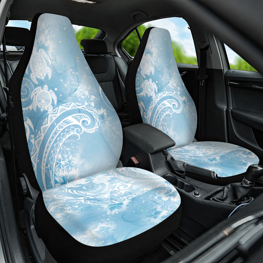 Aloha Hawaii Turtles Floral Car Seat Cover Aqua Marbles Glaze LT7 One Size Aqua - Polynesian Pride