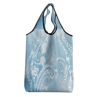 Aloha Hawaii Turtles Floral Grocery Bag Aqua Marbles Glaze