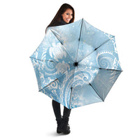 Aloha Hawaii Turtles Floral Umbrella Aqua Marbles Glaze