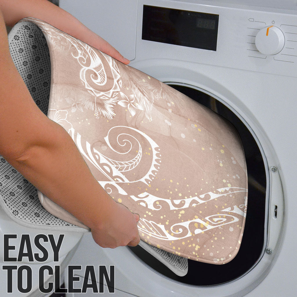 Aloha Hawaii Turtles Floral Bathroom Set Taupe Marbles Glaze