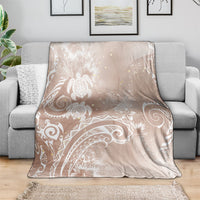 Aloha Hawaii Turtles Floral Blanket Taupe Marbles Glaze