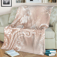 Aloha Hawaii Turtles Floral Blanket Taupe Marbles Glaze