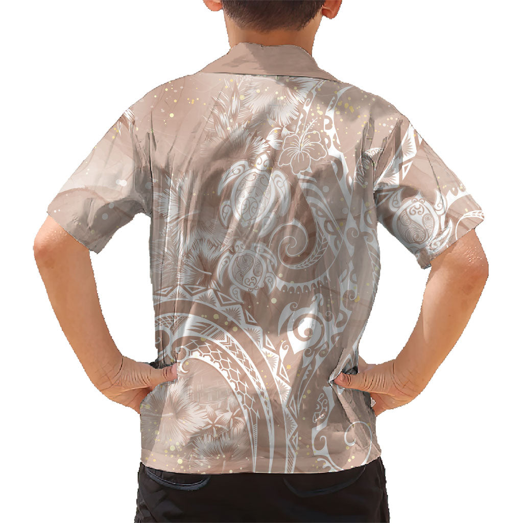 Aloha Hawaii Turtles Floral Family Matching Mermaid Dress and Hawaiian Shirt Taupe Marbles Glaze