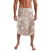 Aloha Hawaii Turtles Floral Lavalava Taupe Marbles Glaze