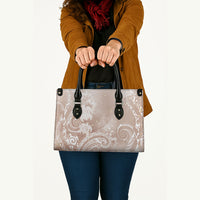 Aloha Hawaii Turtles Floral Leather Bag Taupe Marbles Glaze