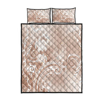 Aloha Hawaii Turtles Floral Quilt Bed Set Taupe Marbles Glaze