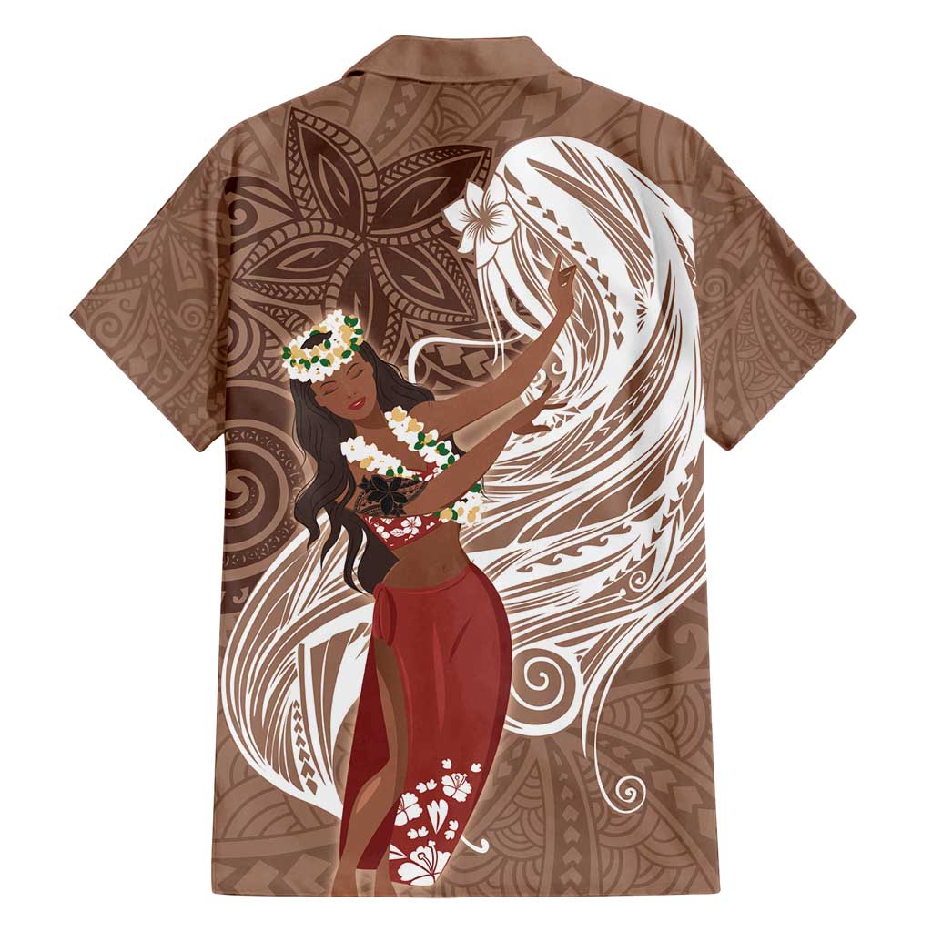 Tahiti Islands Polynesian Plumeria Family Matching Summer Maxi Dress and Hawaiian Shirt Tahitian Vahine 'Ote'a - Beige LT7 - Polynesian Pride
