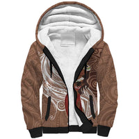 Tahiti Islands Polynesian Plumeria Sherpa Hoodie Tahitian Vahine 'Ote'a - Beige LT7 Unisex Beige - Polynesian Pride