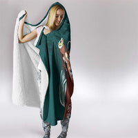 Tahiti Islands Polynesian Plumeria Hooded Blanket Tahitian Vahine 'Ote'a - Teal LT7 - Polynesian Pride