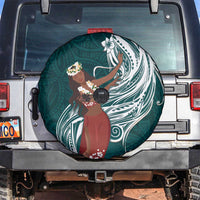 Tahiti Islands Polynesian Plumeria Spare Tire Cover Tahitian Vahine 'Ote'a - Teal LT7 Teal - Polynesian Pride
