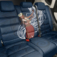 Tahiti Islands Polynesian Plumeria Back Car Seat Cover Tahitian Vahine 'Ote'a - Navy Blue LT7 - Polynesian Pride
