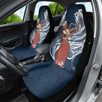 Tahiti Islands Polynesian Plumeria Car Seat Cover Tahitian Vahine 'Ote'a - Navy Blue LT7 - Polynesian Pride