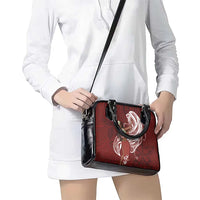 Tahiti Islands Polynesian Plumeria Shoulder Handbag Tahitian Vahine 'Ote'a - Scarlet LT7 - Polynesian Pride