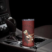 Tahiti Islands Polynesian Plumeria Skinny Tumbler Tahitian Vahine 'Ote'a - Scarlet LT7 - Polynesian Pride