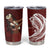 Tahiti Islands Polynesian Plumeria Tumbler Cup Tahitian Vahine 'Ote'a - Scarlet