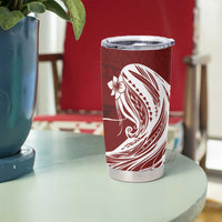 Tahiti Islands Polynesian Plumeria Tumbler Cup Tahitian Vahine 'Ote'a - Scarlet LT7 - Polynesian Pride