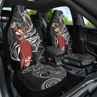 Tahiti Islands Polynesian Plumeria Car Seat Cover Tahitian Vahine 'Ote'a - Black LT7 One Size Black - Polynesian Pride